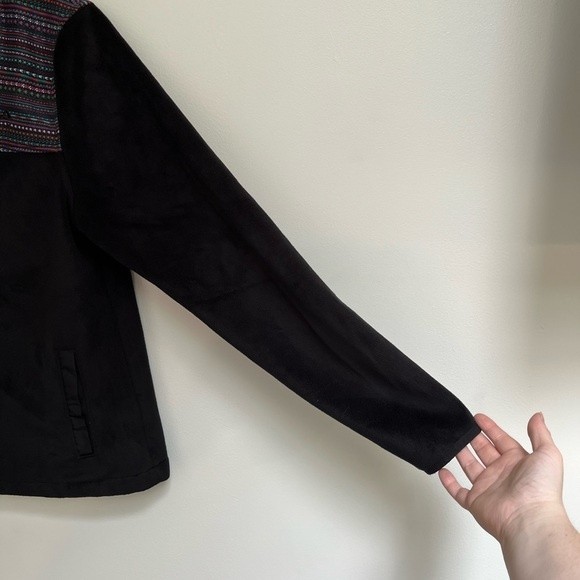 FILA black super soft fleece zip up jacket size medium GUC - Picture 8 of 8